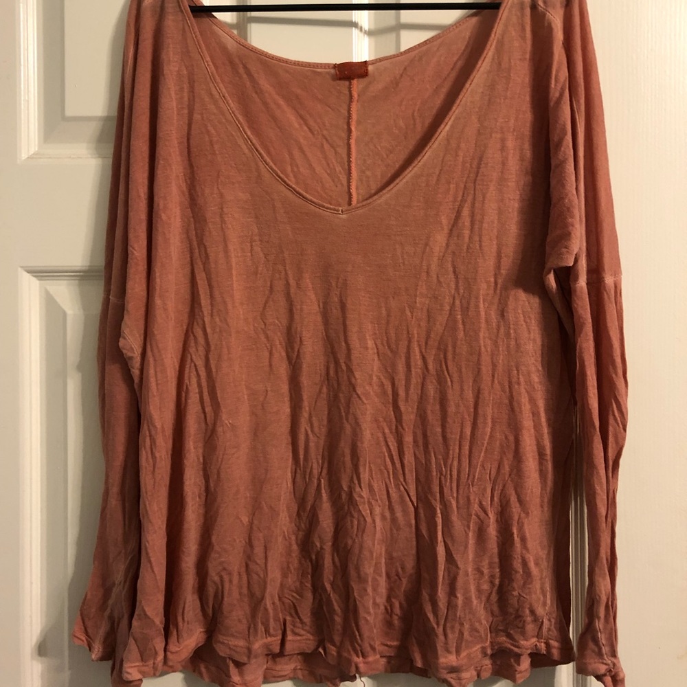 John Gault salmon long sleeve top